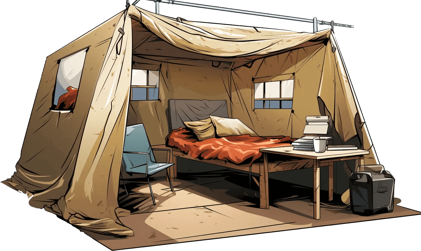 Homeless shelter interior